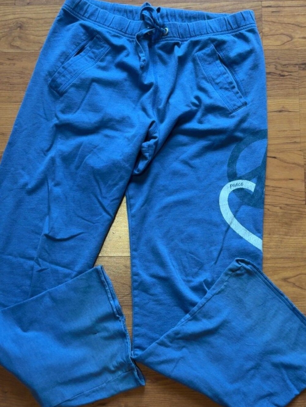 Vintage- PINK Victoria's Secret Blue Boyfriend Sweatpants Sz XS